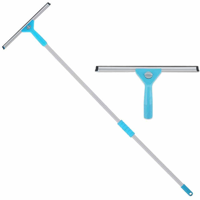 Multi-Use Window Squeegee with Long Extension Pole, Sponge