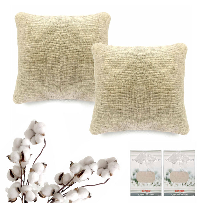 2 Pc Clean Cotton Scented Pillow Sachet Packets Bags Home Fragrance Long Lasting