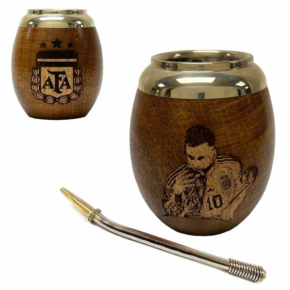 Mate Imperial The Argentino Messi World Cup Champion Limited Edition +  Stainless Steel Straw