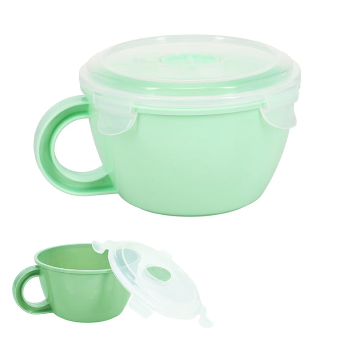 1 Soup Bowl Vent Lid 31.5oz Mug Microwave Plastic Container Food Storage Freezer