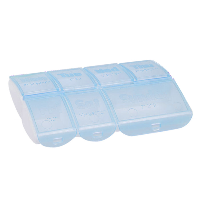 7 Day Pill Box Container Organizer Medication Storage Weekly Pop Up Compartments