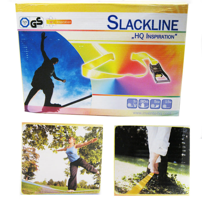 Classic Slackline Walking Rope 15 Meter/49 Feet 15M Tightrope Funline + Bag NEW