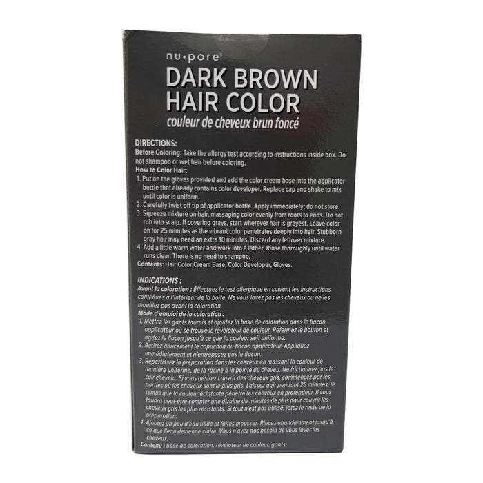 Dark Brown Permanent Hair Color Gray Coverage Hair Dye Ammonia Free Long Lasting