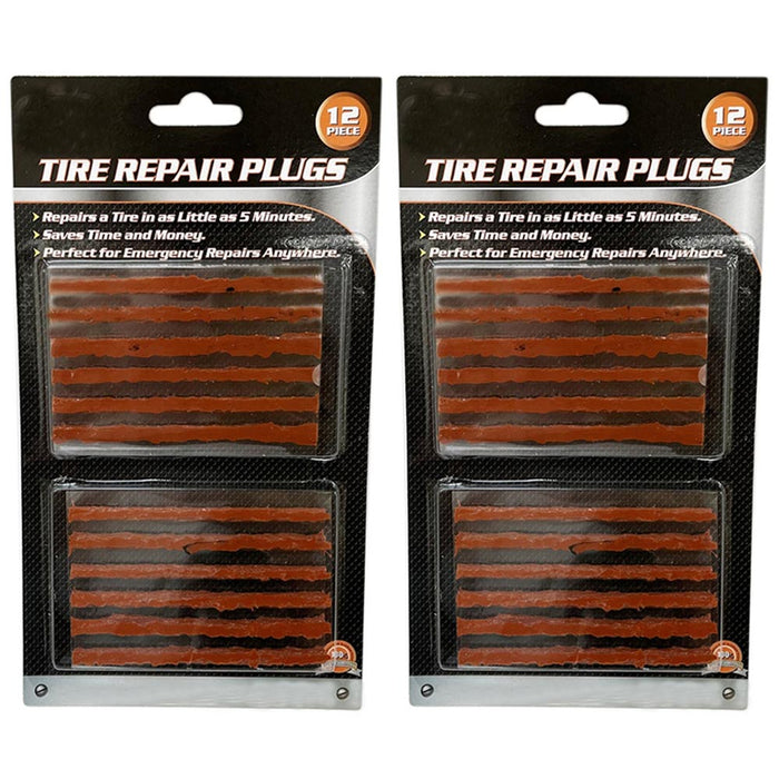 24Pcs Tire Repair Plugs Self Vulcanizing Tubeless Seal Tire Repair Plug Patch