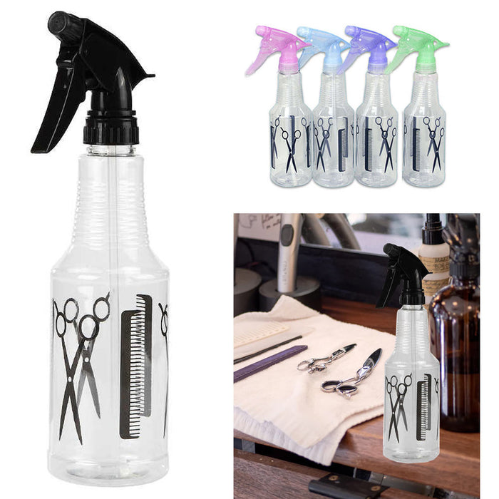 4 PC Plastic Spray Bottles Hair Sprayer Mist Barber Water Tool Hairdressing 16oz