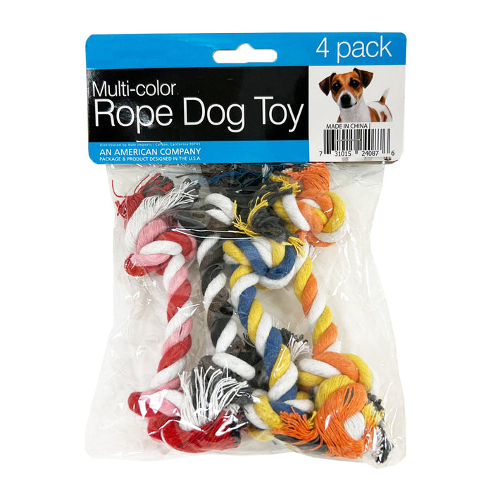 4 PC Rope Dog Toy Tug Interactive Toys Chewing Puppy Teething Aggressive Chewers