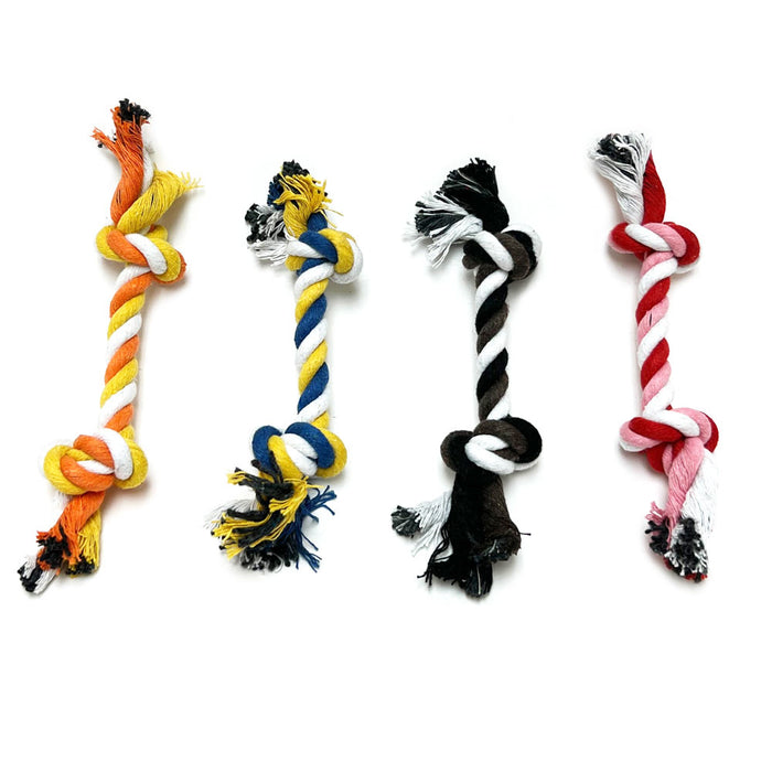 4 PC Rope Dog Toy Tug Interactive Toys Chewing Puppy Teething Aggressive Chewers