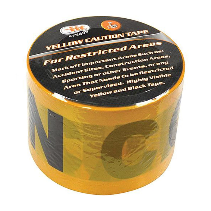 3" x 300Ft Caution Tape Roll Yellow Barricade Hazard Safety Warning Weatherproof