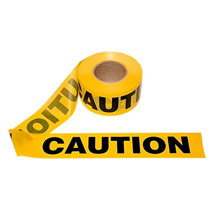 3" x 300Ft Caution Tape Roll Yellow Barricade Hazard Safety Warning Weatherproof