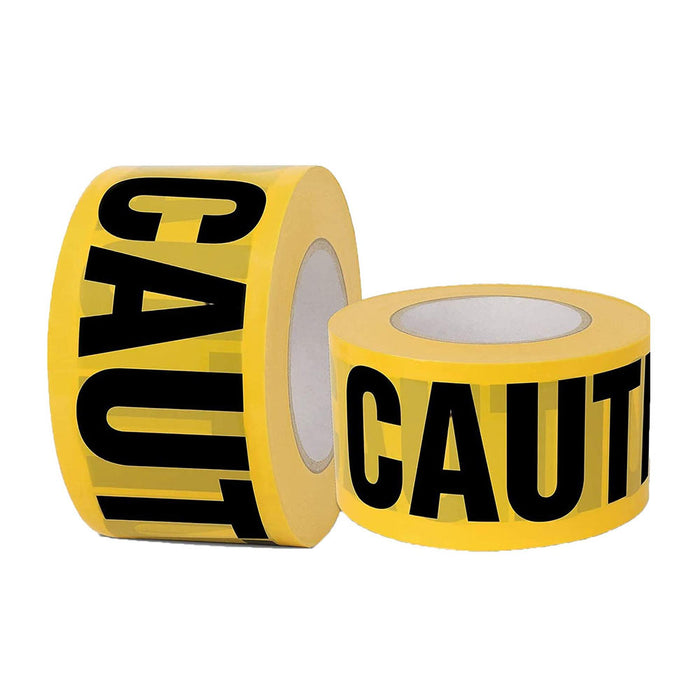 3" x 300Ft Caution Tape Roll Yellow Barricade Hazard Safety Warning Weatherproof