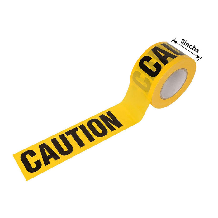 3" x 300Ft Caution Tape Roll Yellow Barricade Hazard Safety Warning Weatherproof