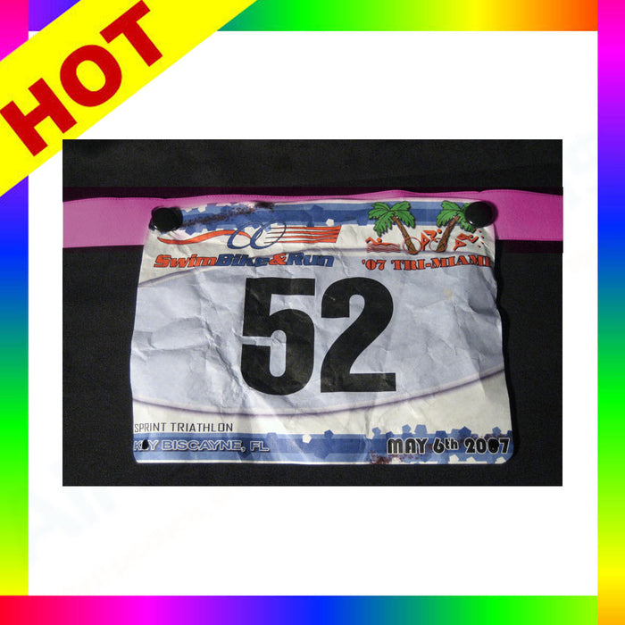 Race Number Belt Running Triathlon Marathon No pins Needed Stretch Fit Comfy