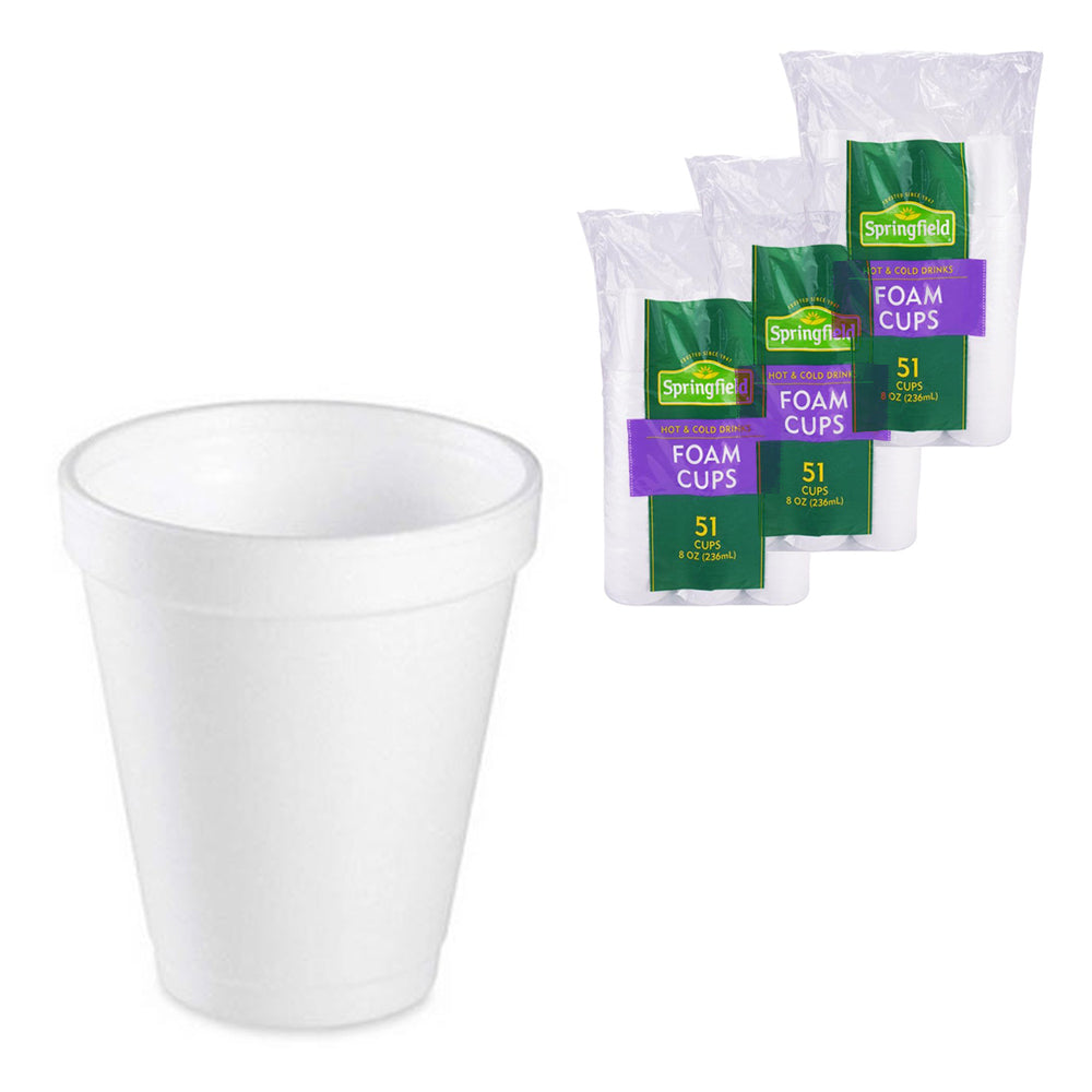 Dart Foam Cups - 51 pack, 8 oz cups