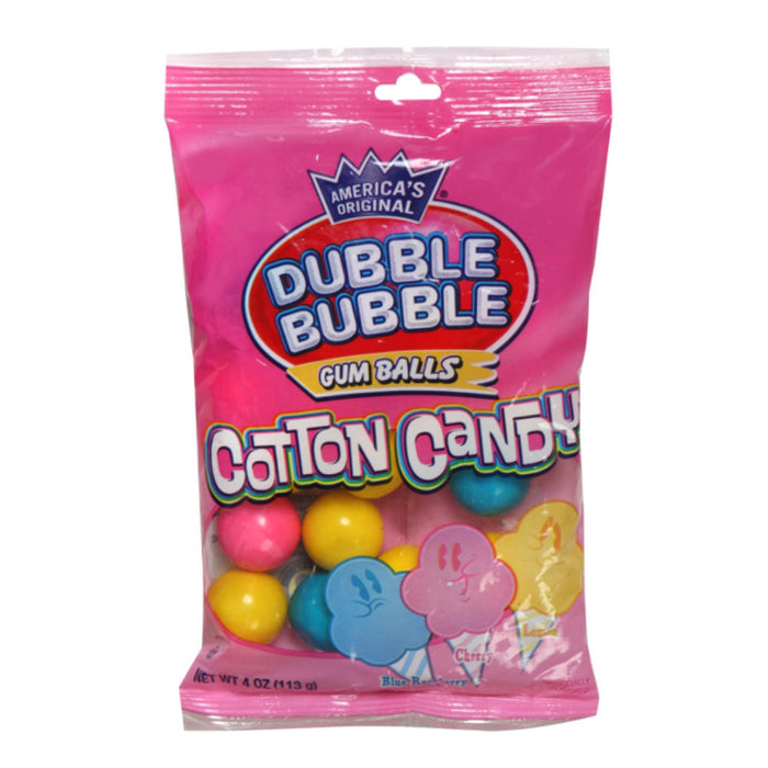 2 Pounds Double Bubble Gumballs Cotton Candy Chewing Gum 1 inch Gum Balls 6 Bags