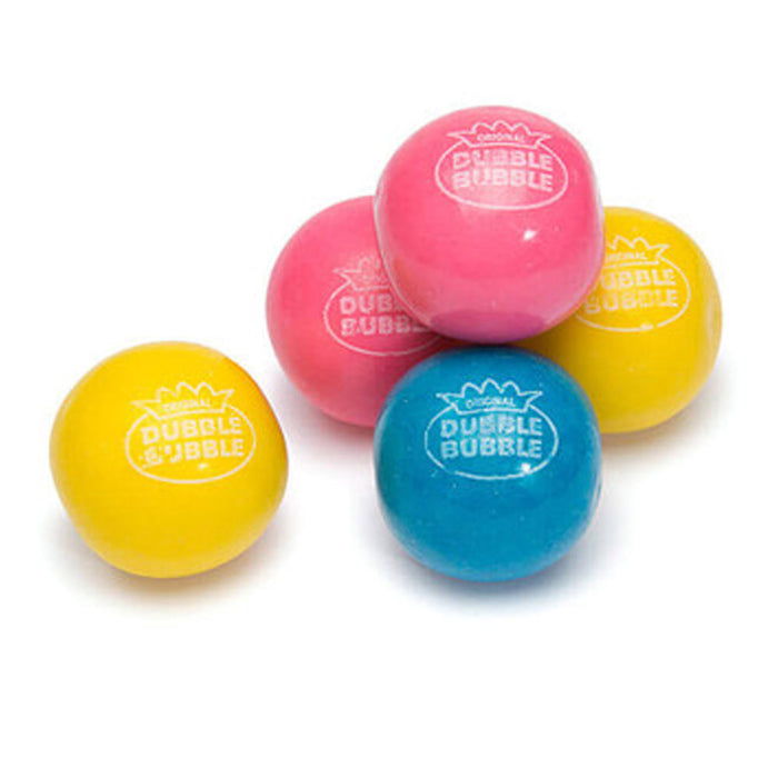 2 Pounds Double Bubble Gumballs Cotton Candy Chewing Gum 1 inch Gum Balls 6 Bags