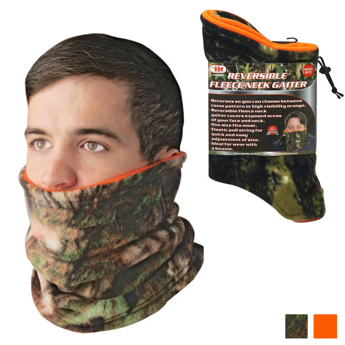 Camo Winter Fleece Neck Gaiter Polar Warmer Fleece Ski Tube Face Cover Hunting