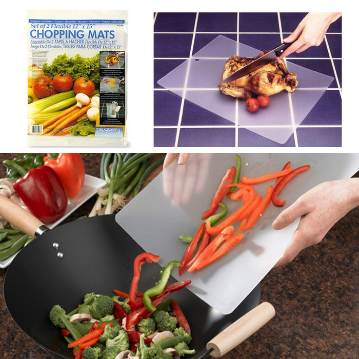 6 Flexible Kitchen Fruit Vegetable Cutting Chopping Table Mats Board Camp Lot