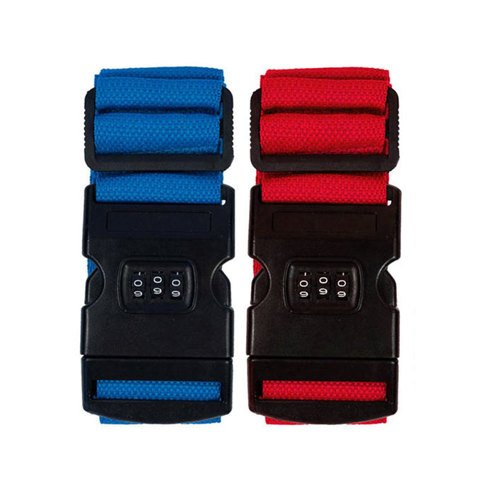 2 Pc Combination Lock Luggage Strap Packing Belt Suitcase Baggage Backpack Bag