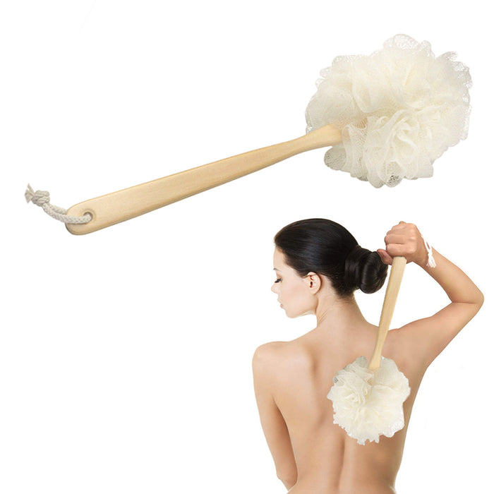 Bath Brush Shower Loofah Ergonomic Handle Cleanse Skin Hard-to-Reach Areas Deep