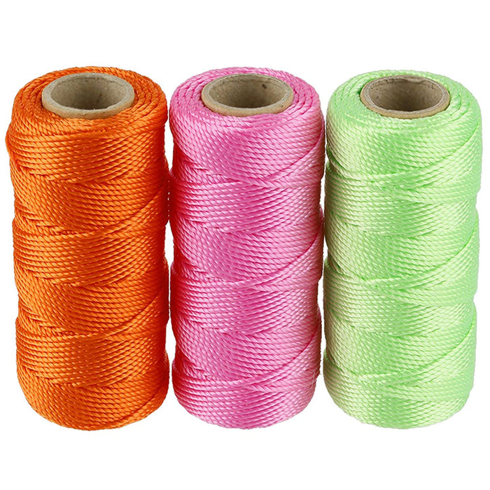 3 Pack #18 Braided Masonry Line String Twine Set Cord Rope Craft Garden Survival