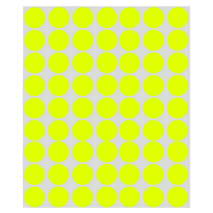 2016 Circle Dot Stickers 1 Inch Round Labels Bright Neon Color Coding 8 Pack Lot