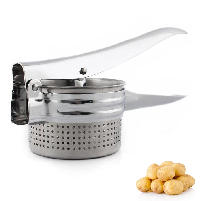 Stainless Steel Potato Ricer No Lumps Potato Masher Large Capacity Heavy Duty