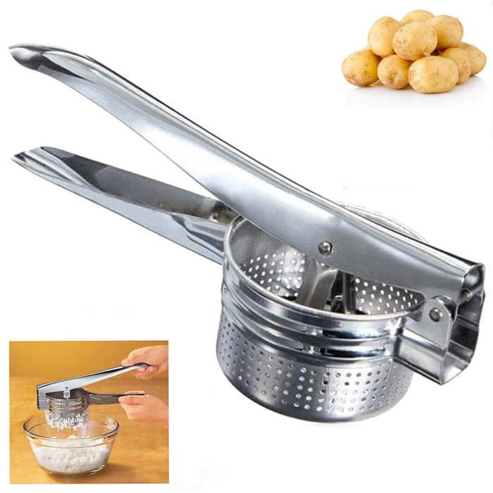 Stainless Steel Potato Ricer No Lumps Potato Masher Large Capacity Heavy Duty