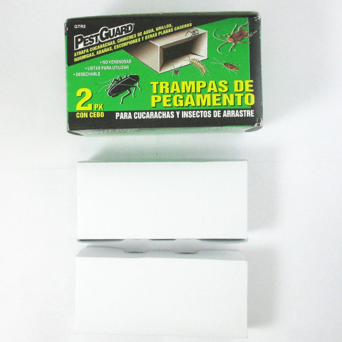 2 Roach Glue Traps Board Pest Insect Rodent Bugs Killer Control Cockroach Catch