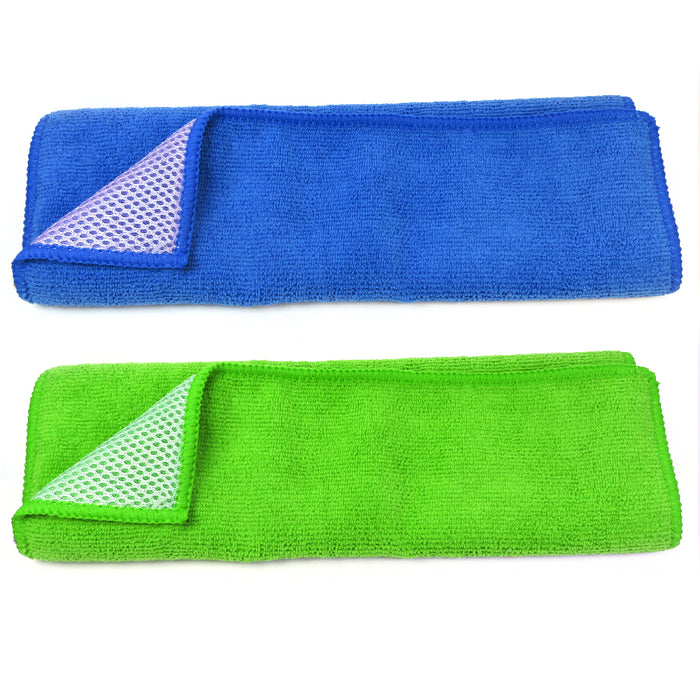 2 X Microfiber Cloth Cleaning Towel Polishing Auto Car Detailing No Scratch Dust