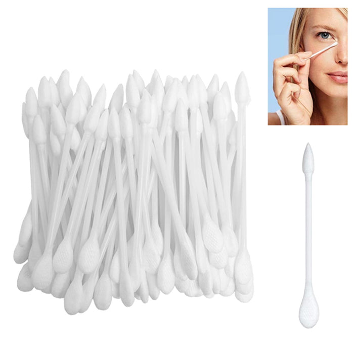 150 Cotton Swab Double Head Swabs Pointed Q Tip Makeup Cosmetic Nail Applicator