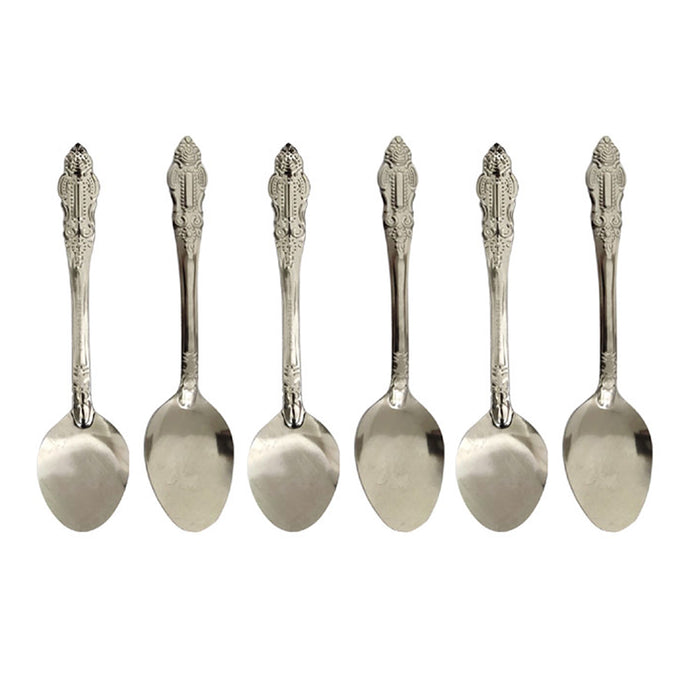 6 Pc Stainless Steel Dinner Spoons Tablespoons Flatware Silverware Soup  Utensils, 1 - City Market