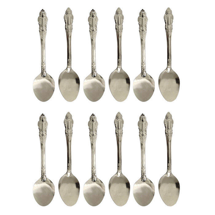 12 Pc Dinner Spoons Stainless Steel Silverware Tablespoon Flatware Table Utensil