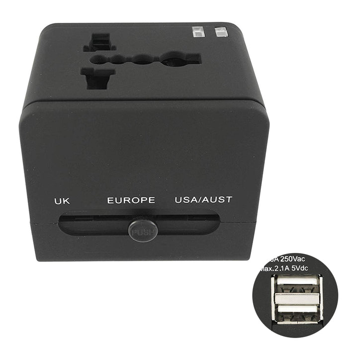 International Power Converter Travel Charger Plug Outlet Adapter Power USB Ports