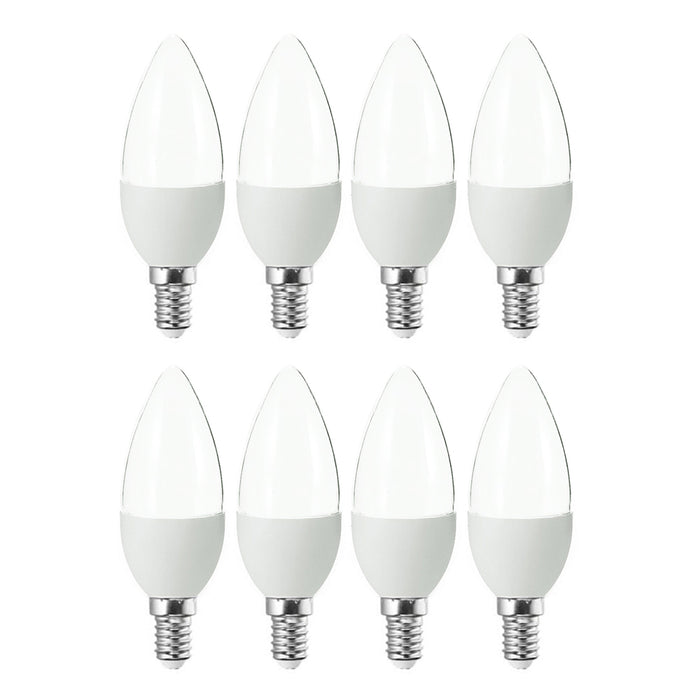 8 Candelabra LED Bulbs Clear 60 Watts Lightbulbs Replacement Torpedo Decorative