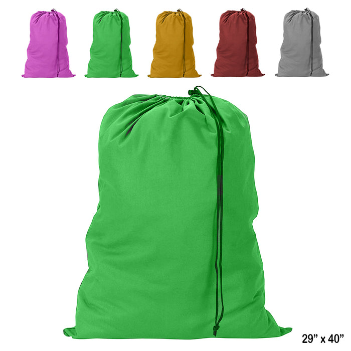 3 Heavy Duty Jumbo Sized Laundry Bag Nylon 28"X36" College Home Dorm Gym School