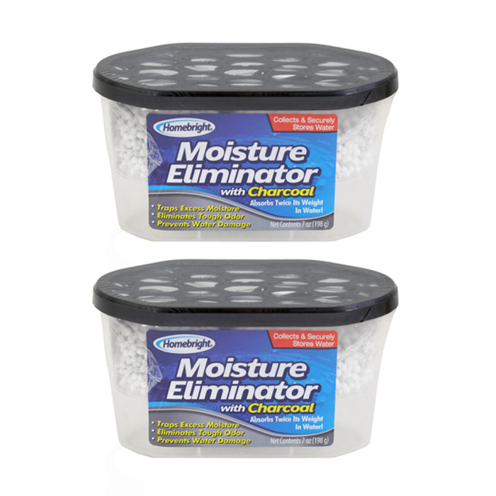 2Pc Moisture Eliminator Charcoal 7oz Dehumidifier Damp Absorber Fresh Air Closet