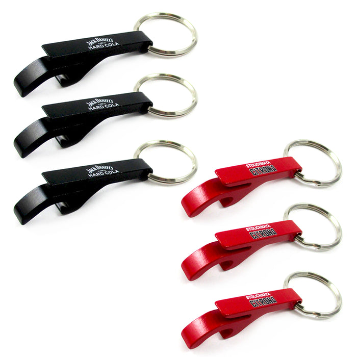 6 PCS Bottle Opener Keychain Metal Beer Beverage Can Opener Keychain Party Favor