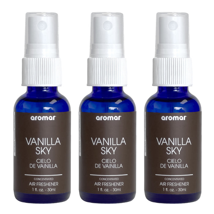 3 Pc 100% Concentrated Air Freshener Vanilla Spray Car Home Odor Eliminator 1oz