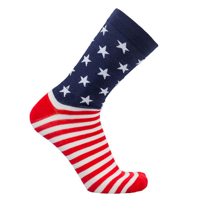 3 Pair American USA Flag Socks Funny Men Women 4th July  Star Flag One Size Gift