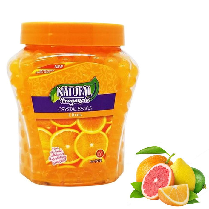 Citrus Gel Crystal Beads Odor Eliminator Air Freshener Bathrooms Cars Pet Areas