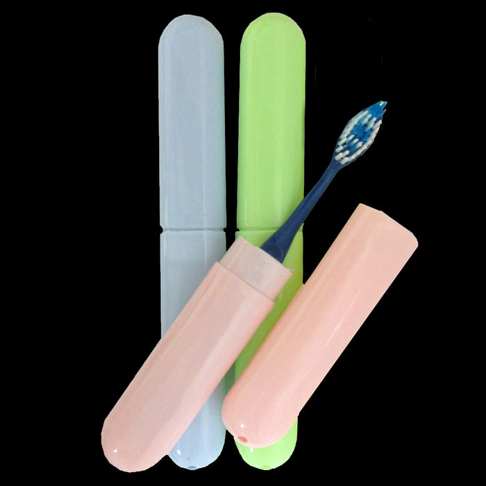 9 PCS Toothbrush Holder Travel Case Protector Cover Plastic Tube Multi Color Set