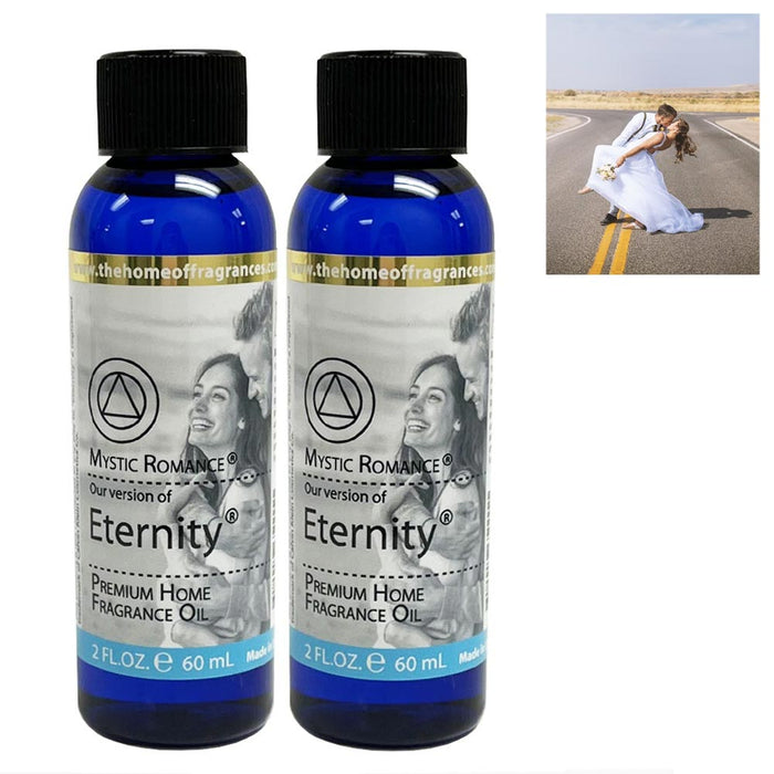 2 Pc Eternity Scent Aromatherapy Oils Home Fragrance Air Diffuser Burner 2 oz