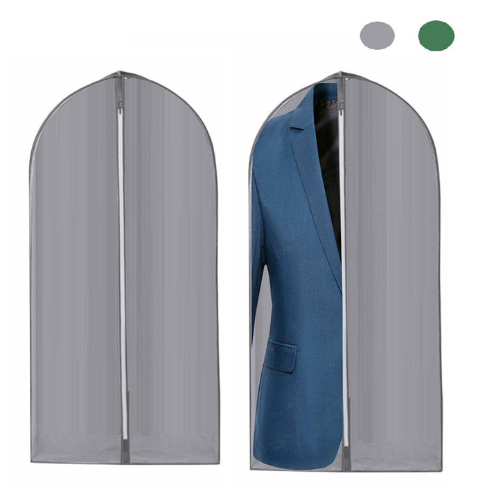 2 PC Suit Garment Bags Gray or Green Storage Cover Dress Clothes Travel Luggage Protector 24x36