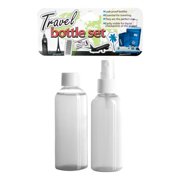 4PC Clear Empty Plastic Bottles 100ml Spray Dispensing Cap Travel Refillable TSA