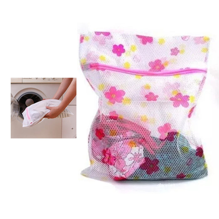 2 Mesh Laundry Wash Bag Bra Lingerie Underwear Socks Delicates Basket Washer Net