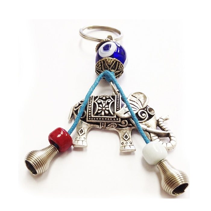 1 Evil Eye Keychain Lucky Charm Key Chain Elephant Hamsa Nazar Amulet Protection