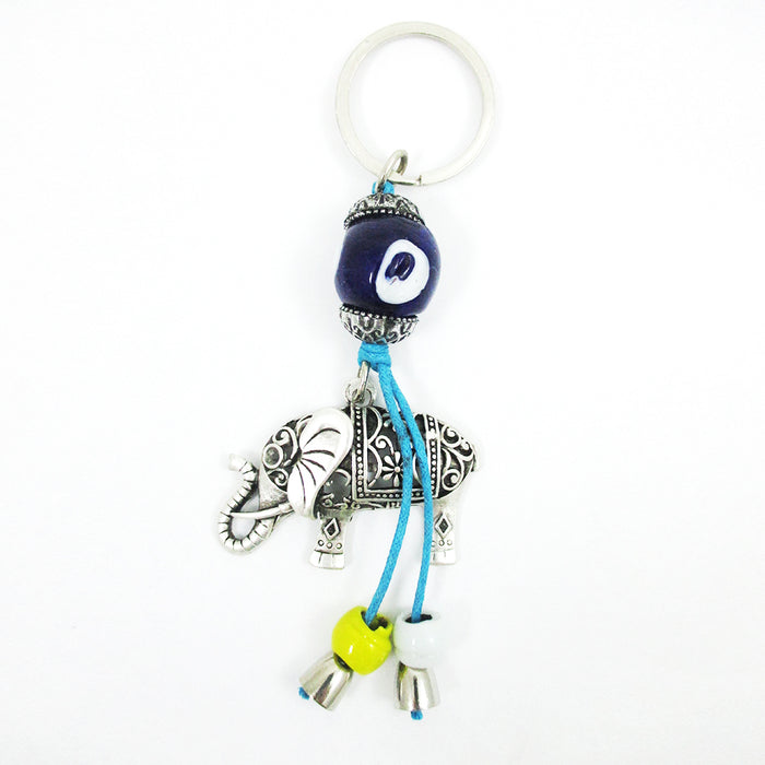 1 Evil Eye Keychain Lucky Charm Key Chain Elephant Hamsa Nazar Amulet Protection