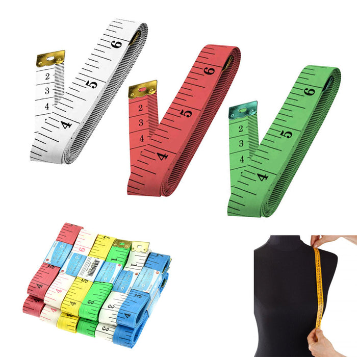 3 x Body Measuring Ruler Sewing Cloth Tailor Tape Measure Soft Flat 60" 150cm