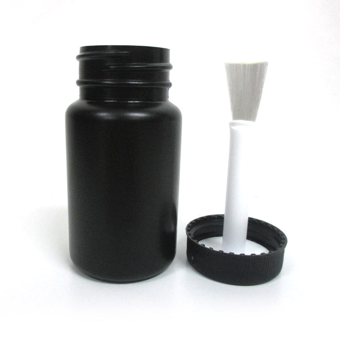 2 Empty Plastic Bottles  Brush Applicator Cap Arts Craft Paint Jar Container 2oz