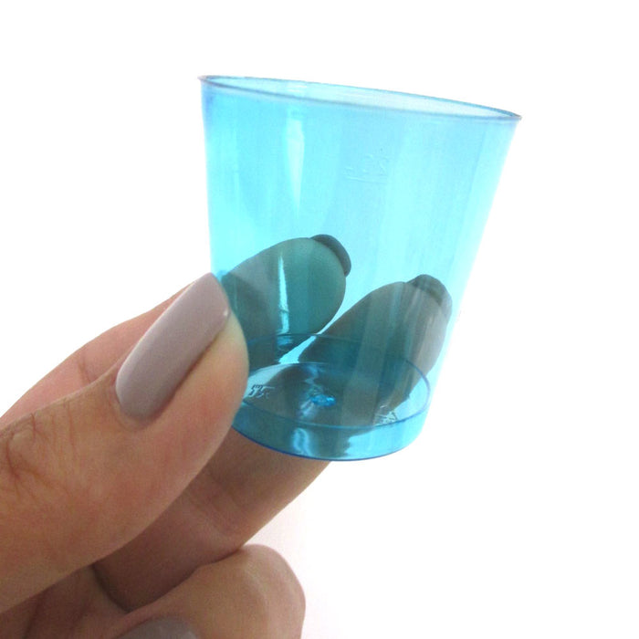 20 Shot Glasses Hard Plastic 1 Oz Mini Wine Glass Party Cups Barware Catering !